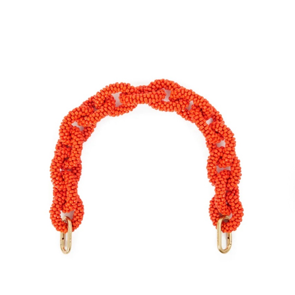 Clare V SHORTIE STRAP IN POPPY SEED BEAD LINK